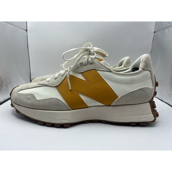 New Balance 327 Sea Salt Golden Hour Men’s Sneaker Size 8 USED - Picture 2 of 8